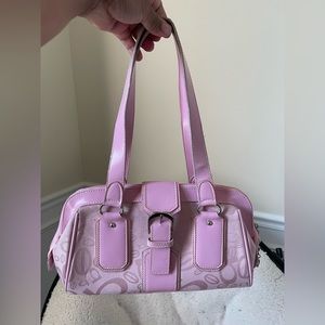 Baby pink Bebe shoulder purse